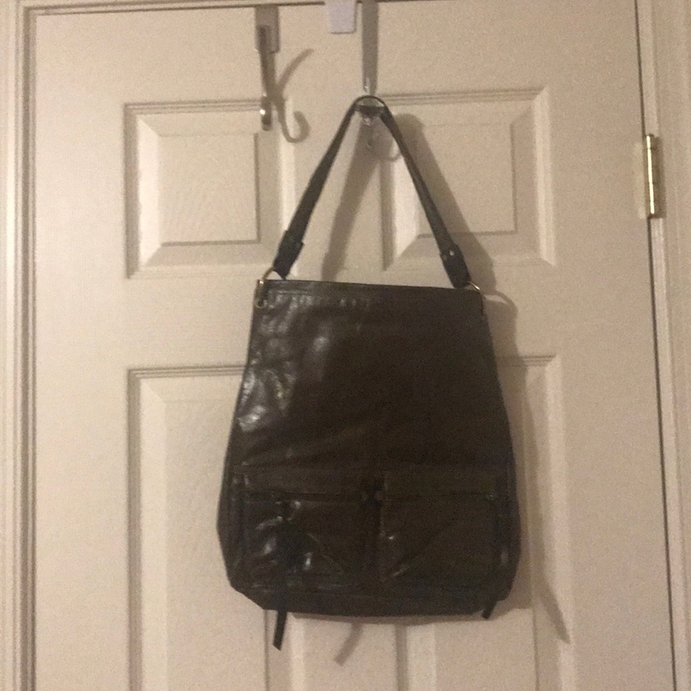 Olive leather purse